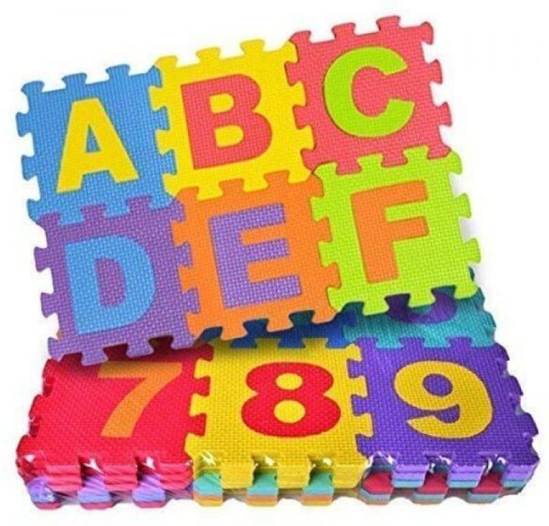Johnnie Boy Non Toxic Alphabet Eva Foam Puzzle Mat ABC + Numbers 0 to 9 (36 Pieces)  (36 Pieces)