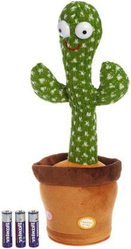 FASTFRIEND Dancing Cactus ToyMusical Song Home Dancing Toy Funny Cute Electric Soft toy (  (Green)