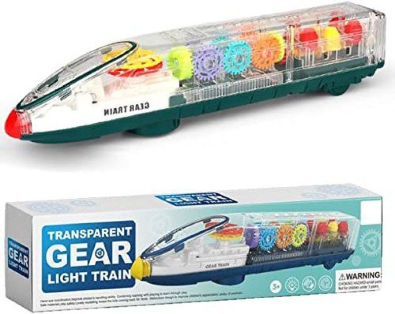 Eforest Musical Mechanical Toy Train with Visible Colored Moving Gears LED Light Effects  (Multicolor)