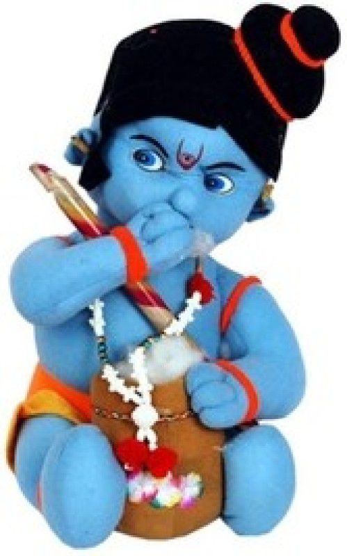 Agnolia Perfect gift cute Indian God Krishna Ji stuffed soft plush toy 31 cm - 31 cm  (Multicolor)
