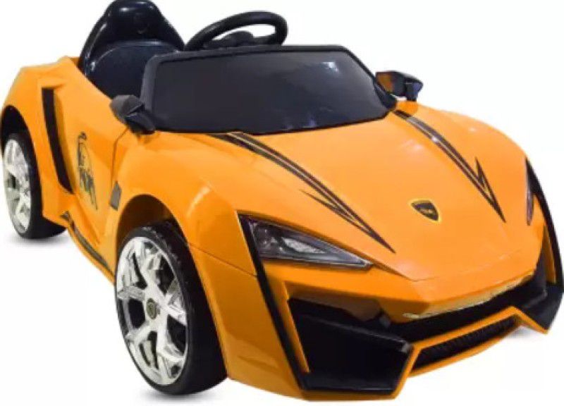 SmallBoyToys LAMBO NEW ORANGE (1-5 Yrs) with Manual & Remote Drive Battery Operated Ride On Car Battery Operated Ride On  (Orange, Black)