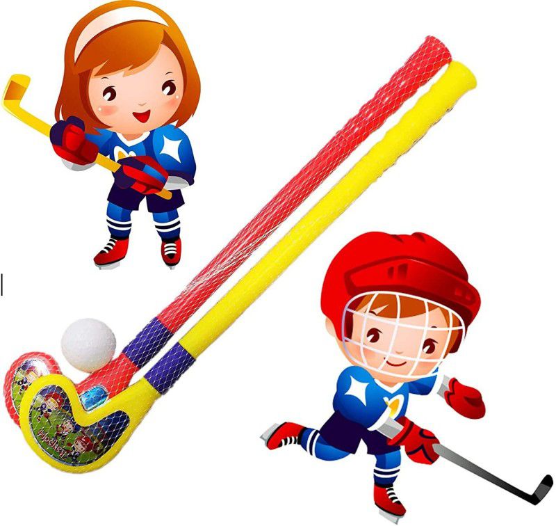 Kriti Hockey Stick with Ball Set for Kids Playing Toys for Return Birthday Gift Item Multicolor Hockey Kit