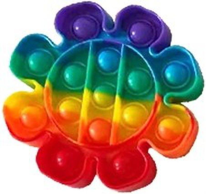 Offer99 Push Pop it Bubble Fidget Toy, Stress Relief and Anti-Anxiety Tools Sensory Toy for Autism to Relieve Stress for Kids and Adults Rainbow Flower f-1  (Multicolor)