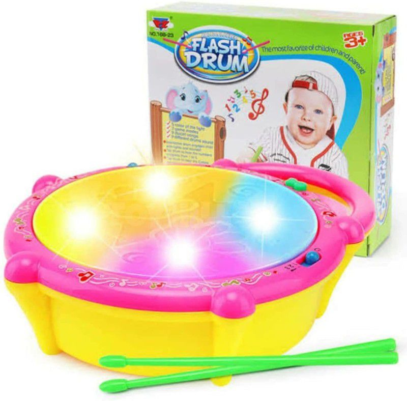 Just97 Flash drum 3d toys for kids  (Multicolor)