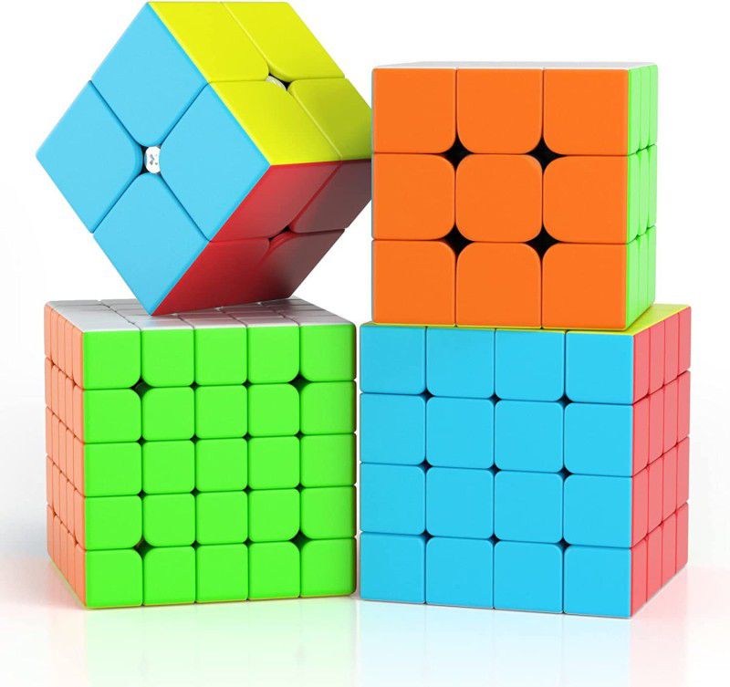 HASTiKA Cube Combo Set of 2x2 3x3 4x4 5x5 High Speed Stickerless Magic Cubes Set  (4 Pieces)