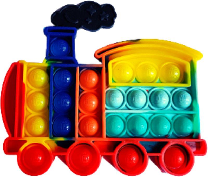 Mallexo Train Poppet Pop It Fidget Toys, Push Pop Bubble Fidget Sensory Toy 1Pcs Poppet Gag Toy