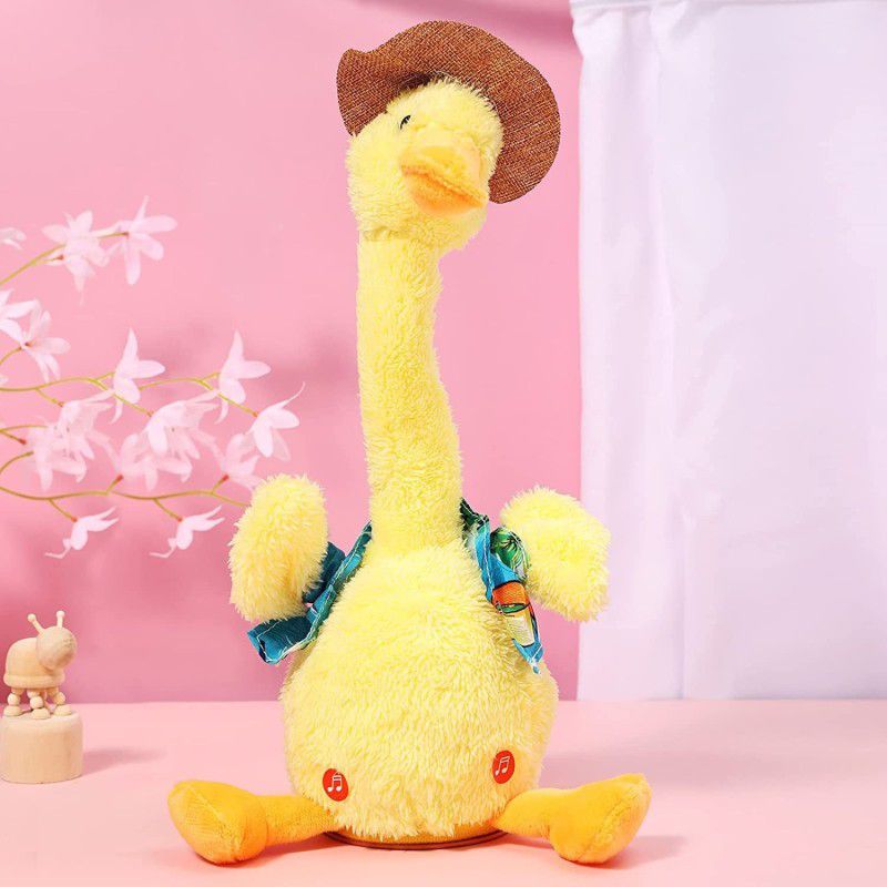 THE NG ART Dancing Duck Talking Toy, Duck Plush Talk Back Toy  (Yellow)
