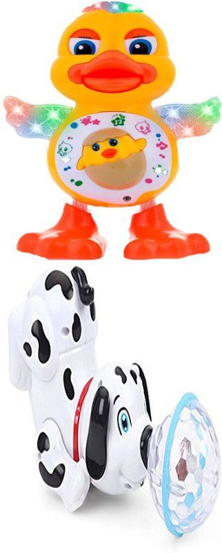 NKSUNNY Dancing Duck & Dog with Music, Flashing Lights and Real Dancing Action  (Multicolor)