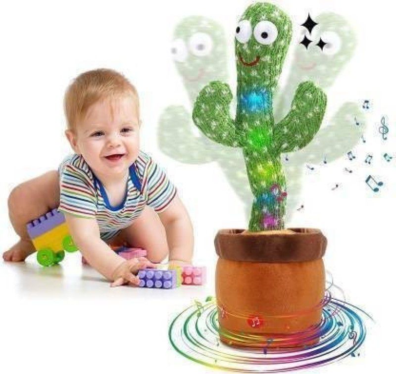 FASTFRIEND POCKET Cactus Talking Toy Dancing Cactus Repeats What You SayElectronic Plush T  (Green)