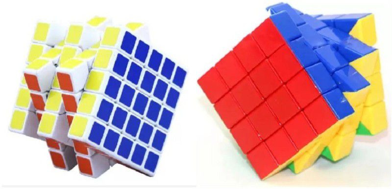 KANCHAN TOYS 5x5x5 and Stickerless 4x4x4 Speed Cube- Combo  (2 Pieces)
