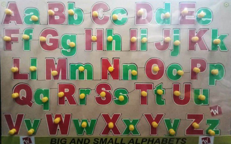 Toyvala Big & Small Alphabet Wooden Puzzle Board For kids  (1 Pieces)
