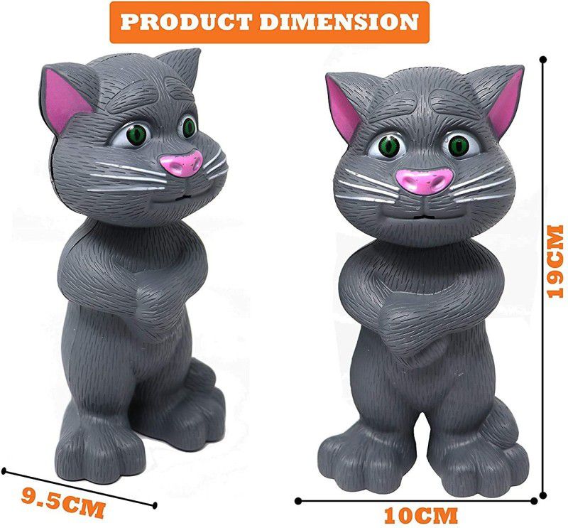 atrear Toys Talking Tom Intelligent Touch Musical Recording Cat  (Multicolor)