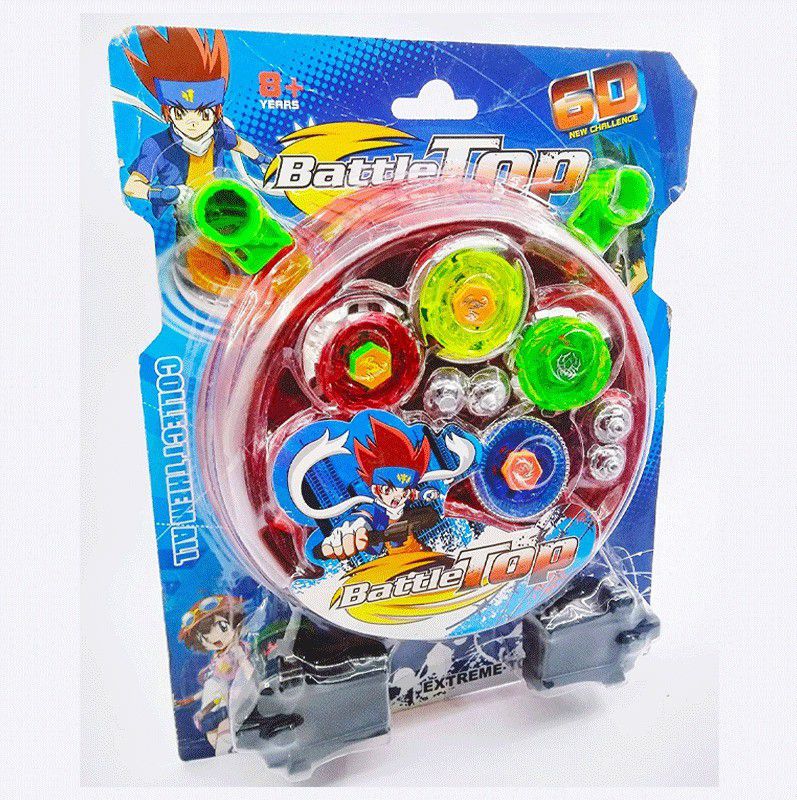 jmv 4 -in-1 Metal Fury with Fight Ring and Handle Launcher for Kids Beyblade  (Multicolor)