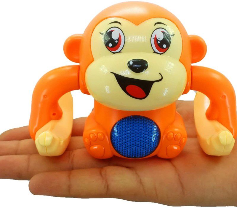 ShoptoAll Dancing Monkey Musical Toys for Kids Baby Spinning Rolling Tumble Toy  (Multicolor)