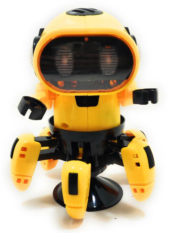FunBlast Electric Six Legged Dancing Robot Toy with Light and Music Effects for 3+ Year old Kids  (Yellow)