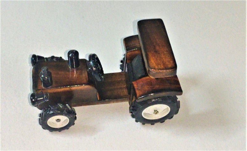 PETERS PENCE WOODEN TRACTOR TOY FOR KIDS & SHOWPIECE DECOR  (Yellow, Green, Pack of: 1)