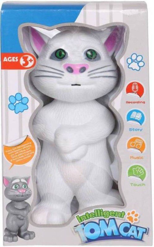 Just97 Talking Tom Cat with Touch Recording Story_Cat_03  (White)