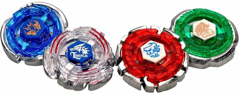 Euphoria toys 4 in 1 beyblades metal fighter fury with metal fight ring and handle launcher  (Multicolor)
