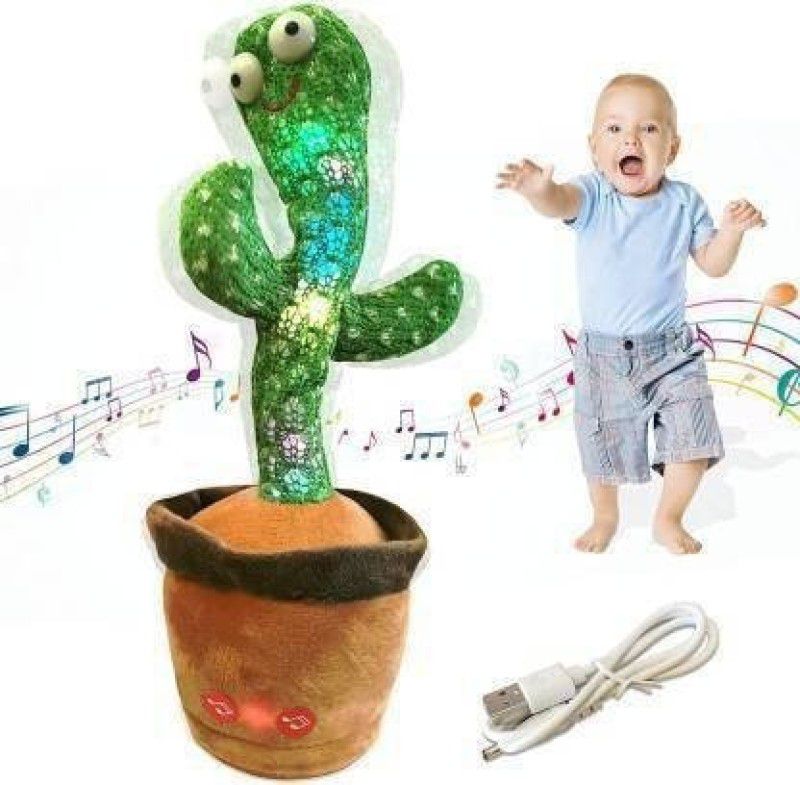FASTFRIEND kidoz Cactus Toy for BabyKidsGirls| Dancing Cactus Plush Toy|Dancing Cactus Tal  (Green)