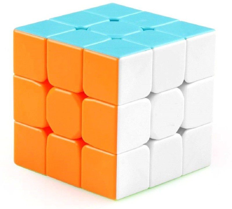 FunBlast High Stability Stickerless - 3x3x3 Speed Cube, Multi Color (Made in India)  (1 Pieces)