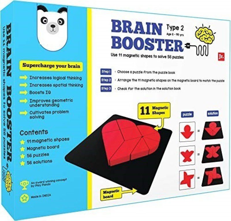 ARNIYAVALA Brain Booster Set 2 (Junior) - 56 Puzzles Designed to Boost Intelligence  (56 Pieces)