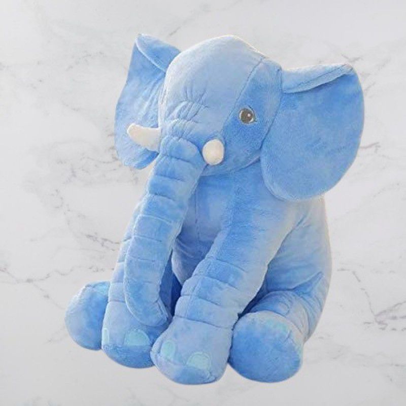 kashish trading company SOFT BLUE ELEPHANT PILLOW_U FOR YOUR KIDS (50-60 CM) - 55 cm  (Blue)