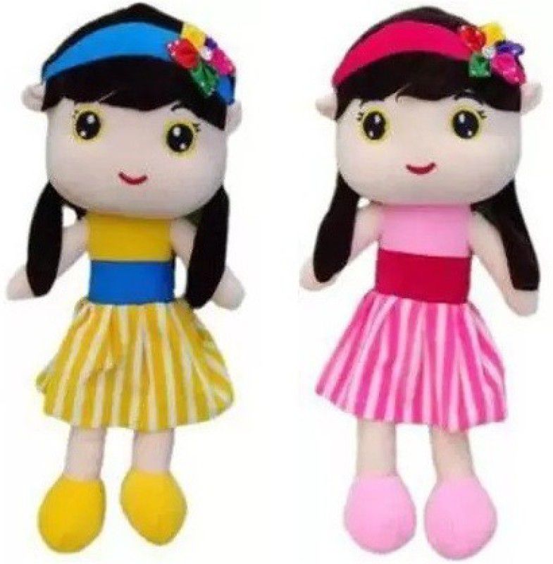 MAURYA Cute Beautiful Sofia Dolls Soft Toy combo of dolls for kids/Girls yellow/ pink - 40 cm  (yellow/pink)
