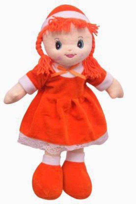 eTRIBO Best Doll for New Born Baby Girl, Kids, Birthday gift, Return gift, Playing, Gifting, Hanging and Home Decoration - 45 cm  (Orange)