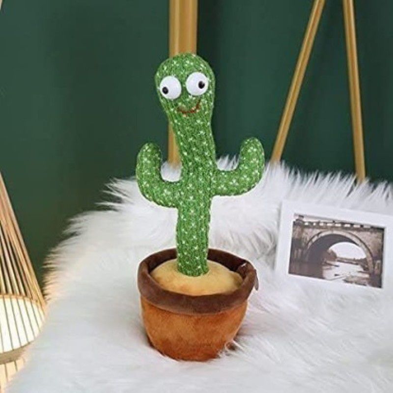 FASTFRIEND Cactus Singing Toy toy For Kids With Light And Dancing Talk And Repeat With Usb  (Green)