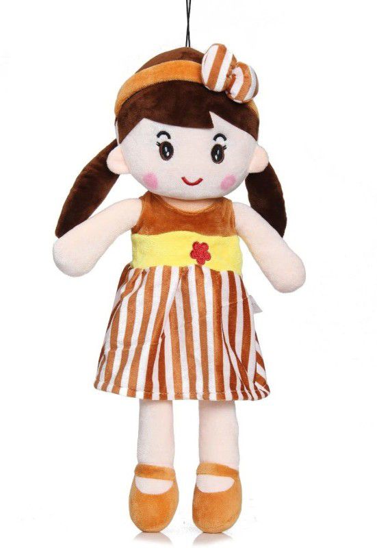 PRINCE SOFT TOYS Super Soft Stuffed Doll ,Cuddly Soft Plush Toy for Baby Girls for Kids for Gifts  (Brown)