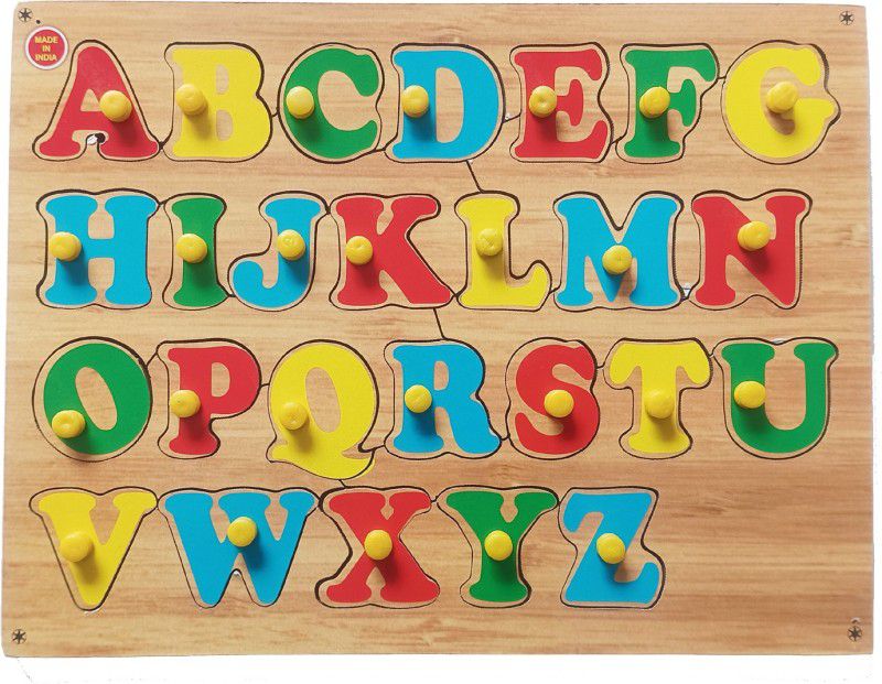 FireFlies Wooden Capital Alphabet Puzzle for Kids (Size 24x30 cm)  (1 Pieces)