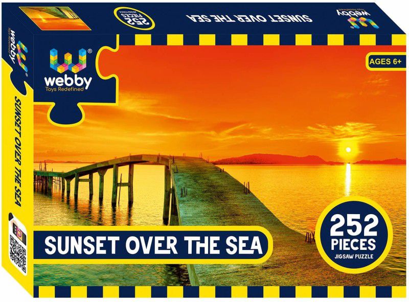 Lattice Sunset Over The Sea Jigsaw Puzzle for boys and girls  (252 Pieces)