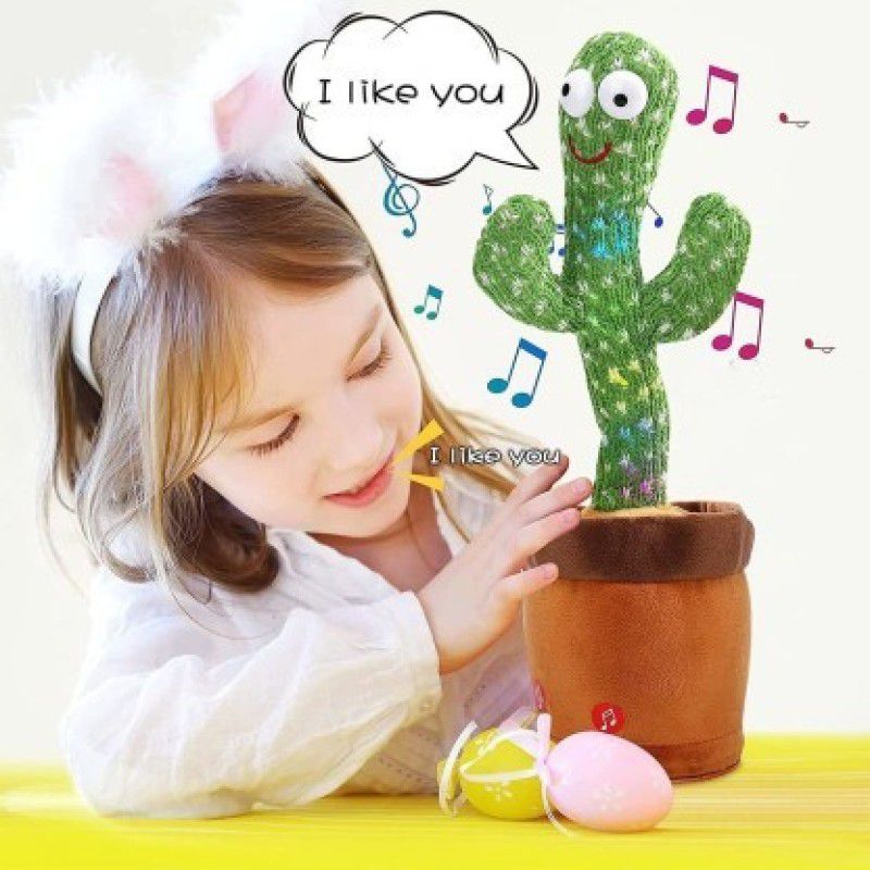 FASTFRIEND ENTERPRISE Dancing Cactus Toy for Baby Funny Cactus Talking Toy for Baby Kids  (Green)