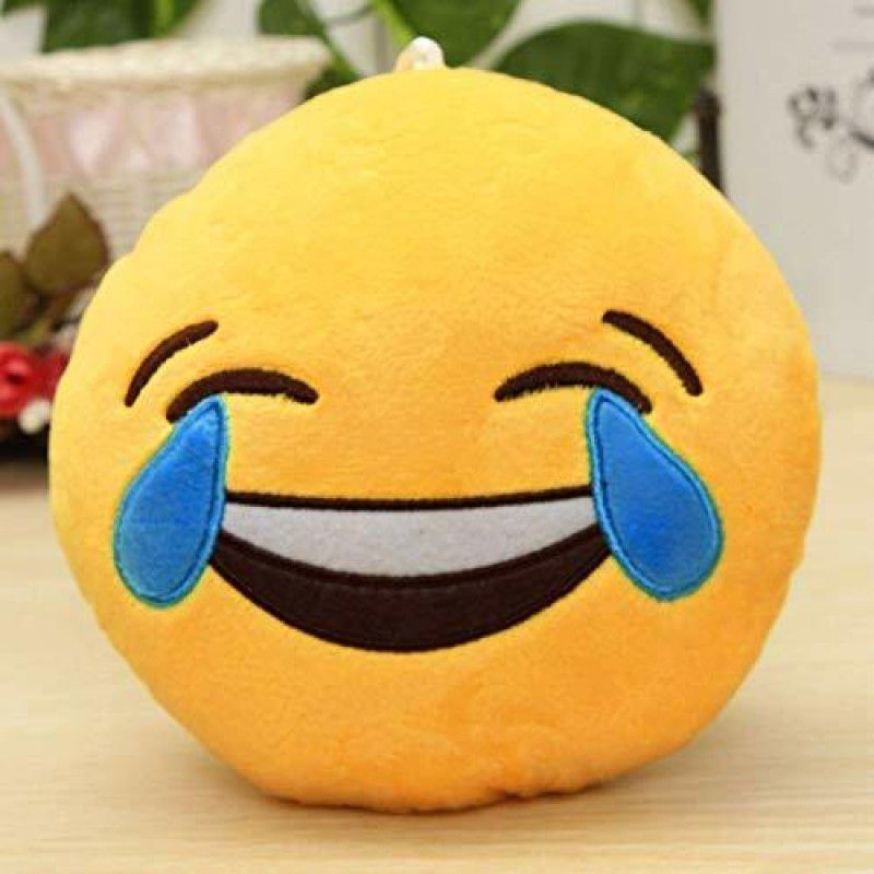 pipika Laughing Emoji |Smiley | Emoticon Cushion Pillow Soft Toy - 25 cm  (Yellow)