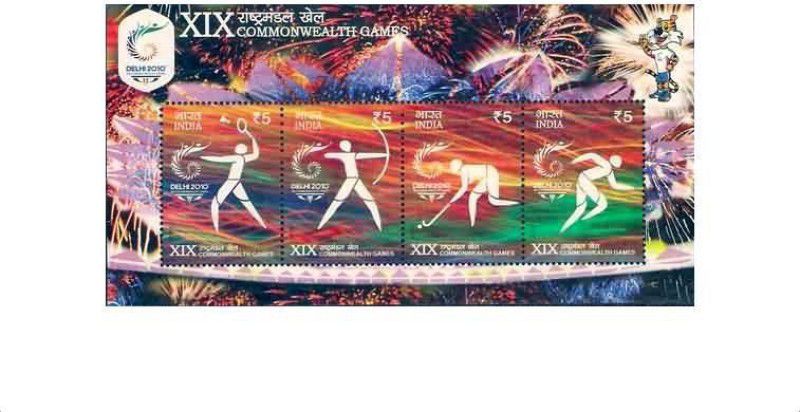 Phila Hub 2010-lndia - Delhi 2010 Commonwealth Games Miniature Sheet MNH Condition Stamps  (4 Stamps)