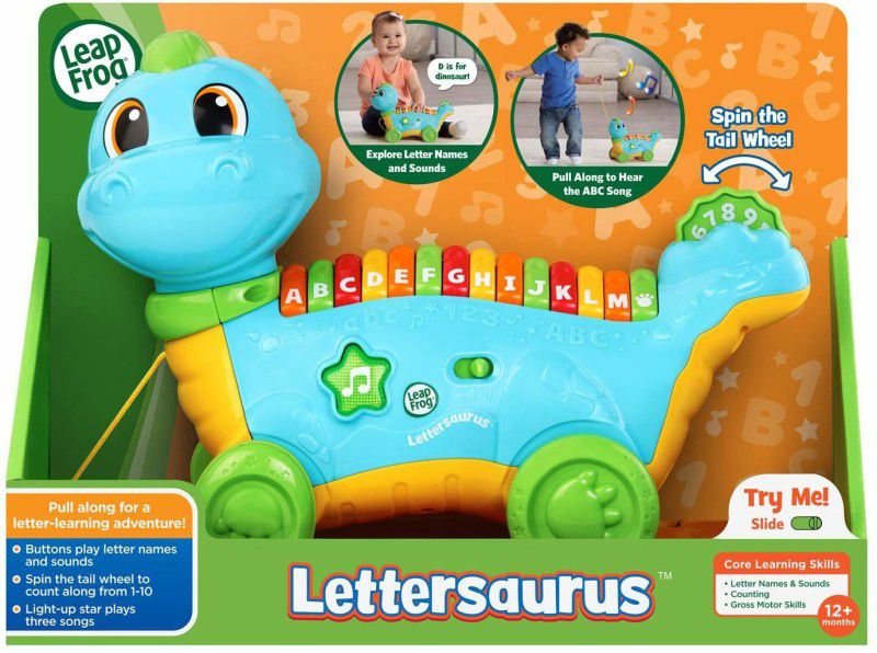 LeapFrog Lettersaurus - Alphabet Pull Along Toy  (Multicolor)