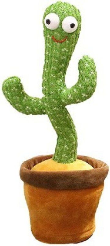 FASTFRIEND Dancing Cactus Toy Talking Repeat Singing Sunny Cactus Toy 120 Pcs Songs for Ba  (Green)