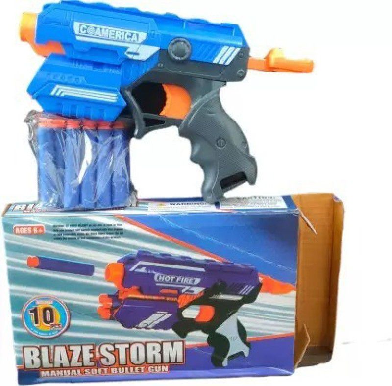 ultimate action manual soft bullet gun toy for boys  (Blue)