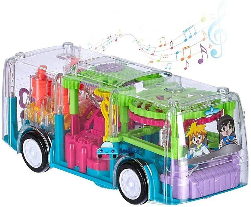 detra enterprise 3D Transparent Concept Super bus Toy  (Multicolor)