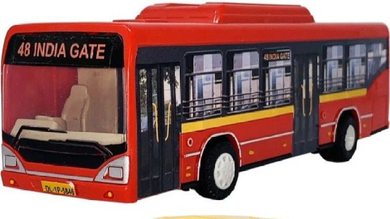 VD TOY'S ECENTY TOYS GREEN BUS DELHI BUS RED2  (RED1)