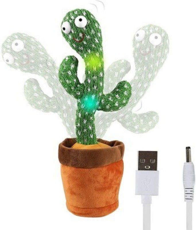 FASTFRIEND Singing Dancing Cactus Toy Repeating Talking Baby Cactus Toy Mimicking Cactus T  (Green)