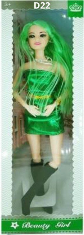 SNM97 Fashion Girl Doll | Doll Toy for Kids | Foldable and Movable Doll GREEN_DOLL_22  (Green)