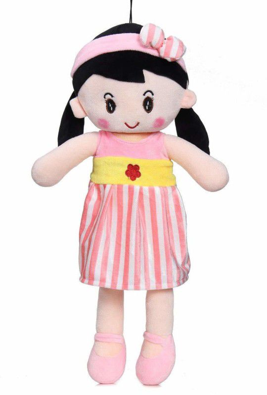 pipika Premium Quality Stuffed Cuddly Soft Toy/plush Doll for Girls of Age 6 Months and Above Pink-40 Cm - 20 cm  (Multicolor)