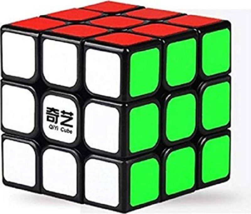 LODESTONE 3x3x3 QIYI Black Background Magic Smooth Speed Cube 3D Puzzle Cube  (1 Pieces)