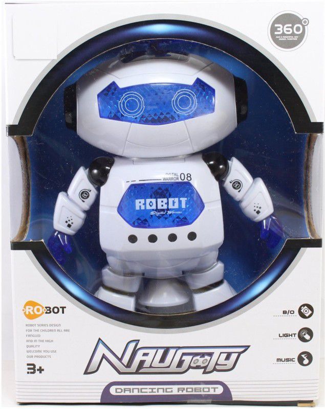 TRIFECTA Naughty Dancing Robot with Light, Music and 360 Rotational Function for Kids  (Multicolor)