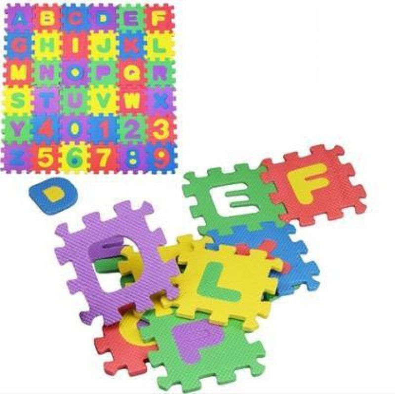 JVTS play mat 26 ABC and 10 numbers puzzle mat educational toys for kids  (36 Pieces)