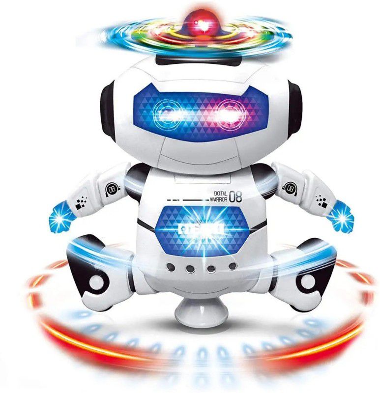 Xcillince Toys Dancing Robot Toy for Kids with 3D Flashing Lights and Music  (Multicolor)