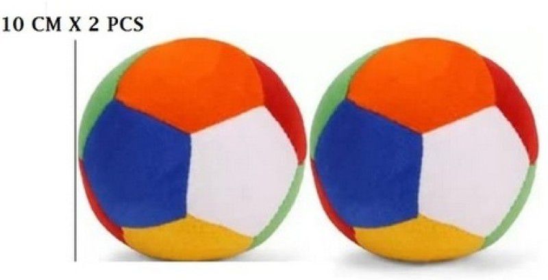 JSK SOFT TOY BABY BALL X 2PCS - 10 cm  (Multicolor)