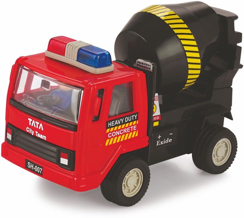 Shinsei Kids Concrete Mixture Truck Pull-back Race Toy Best Gift for Boys  (Red, Pack of: 1)