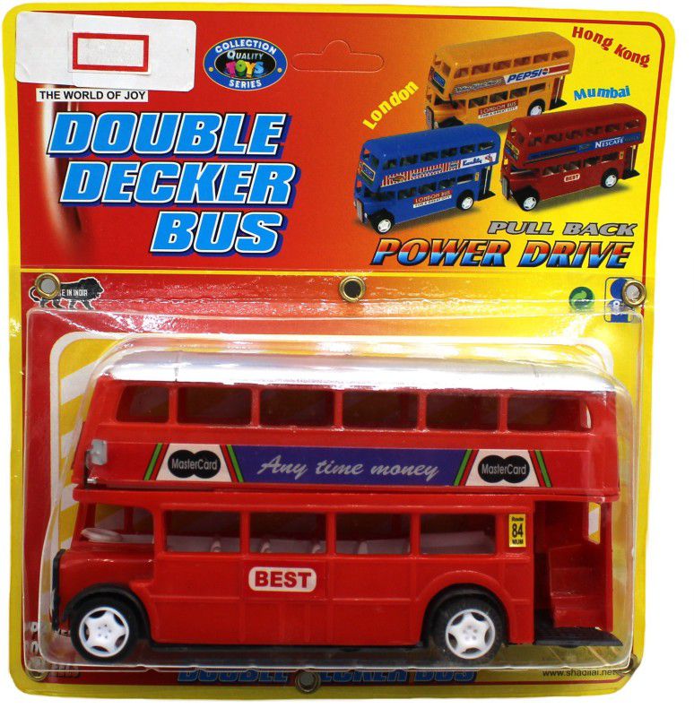 neoinsta shopping Very Beautiful Pull Back Double Decker Bus Red For Kids  (Red)
